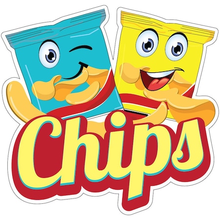 Signmission Chips Decal Concession Stand Food Truck Sticker, 8" x 4.5", D-DC-8 Chips19 D-DC-8 Chips19